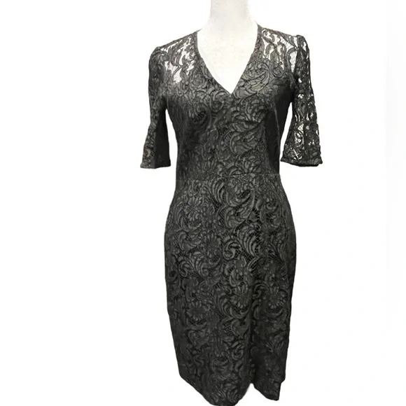 BURBERRY LACE SHORT SLEEVE DRESS GREEN COLOR SIZE 4